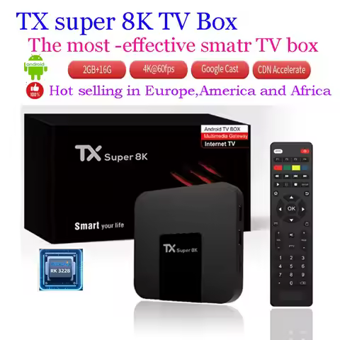 [Genuine]Hot selling Super Smart TV Box TX Super 8K Android 11 TV box Global Market Media Player Sho