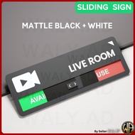 Sliding Sign Office Clinic Business In Use/ Available Meeting/ Live Room Wall Deco Custom Signage 装饰