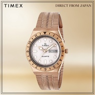 Q TIMEX TW2U95700 Quartz Unisex Watch Cream Dial Gold Bracelet Classic Style