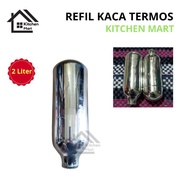 TERMOS 2 Liter Glass Thermos Refill Bottle Glass Thermos Bottle