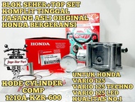 ORI BLOK SEHER CYLINDER PISTON + TOPSET ORIGINAL AHM 1210A-KZR-600 ORIGINAL ORI ASLI HONDA VARIO 125
