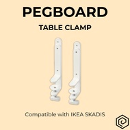 [ PEGBOARD ] Table Clamp | Compatible IKEA SKADIS | Strong & Rigid
