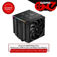 Deepcool AK620 Digital Pro Performance CPU Cooler with Multi-Line Display (R-AK620-BKAPMN-G) - Black