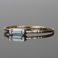 IMPORT Cincin Baguette Aquamarine Sederhana | Cincin D Seni Aquamarine