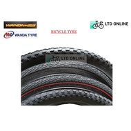 ♕ஐTayar Basikal Bicycle Tyre Tire 12" 13" 16" 20" 24" 26" 700 Wanda King