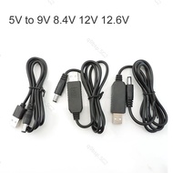 DC 5.5X2.1mm female 5V USB type a male 9V 8.4V 12V 12.6V Step UP Adapter Cable Module Power Boost wire  SG9B2