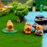 AA Miniature Cute Capybara Figurines Micro Landscape Resin Ornaments For Home Decoration Kawaii Animal Room Desk Decor Kids Gift SG