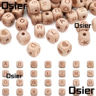 OSIER Wooden Beads, Wooden Letter Letter Wood Beads, Bracelet Cube Star Alphabet Alphabet Beads DIY 