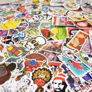 B&amp;W/Coloured Waterproof PVC Stickers for luggage, skateboards, laptops etc