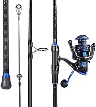 Surf Fishing Combo for Long Distance Cast, Sougayilang 9/10/11/12ft 3-Piece Surf Rod with High Modul