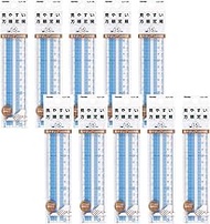 Raymei Fujii AJH158X10 Easy to Read Square Ruler, 5.9 inches (15 cm), Set of 10