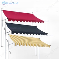 Canopy Fold Awning Hand Cranked No Punching Required Awning Roof Outdoor Scalable Awning Canopy liuh