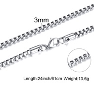 Vnox เงินเงินสแตนเลสงูเชื่อมโยงผู้หญิงผู้ชายสร้อยคอสร้อยคอสร้อยคอสร้อยคอสร้อยคอสร้อยคอสร้อยคอสร้อยคอ