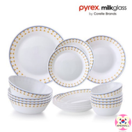[ Pyrex milkglass ] by Corelle Brands HarmonyPop Tableware Plate Bowl Tempered Glass Gift Party