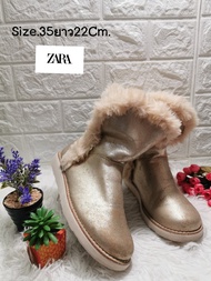 รองเท้าบูท​มือ​2​ แบรนด์​zara แท้ไซด์35​ยาว22cm.