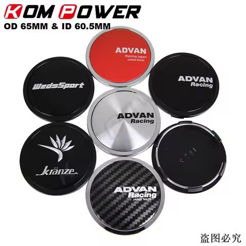 4PCS OD 65MM / ID 60MM Wheel Hub Cap ADVAN WEDSSPORT KRANZE Logo Sport Rim Cover Wheel Center Cap