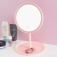 3 Modes Rechargeable LED Desk Mirror Dressing Table Mirror Beauty Makeup Mirror Fill Light Adjustabl