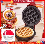 [SG Seller] Mini Waffle Maker Non-Stick Breakfast Wafer Maker Cast Iron Round Belgium Waffle Making 