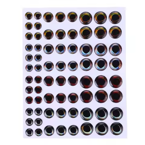 Fishing Lure Eyes 72pcs-183pcs 6mm 8mm 10mm 3D Simulation Eyeball Down Crankbait Minnow Popper VIB A