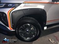 2019-24 MITSUBISHI TRITON FENDER ARCH BIG MATT BLACK/SIDE MOULDING BIG STAINLESS STEEL