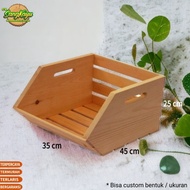 Wooden crate, toy/fruit storage bin stackable crate Wooden crate box