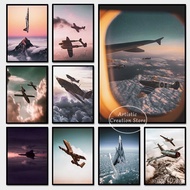 A6m Zero Fighter And F4u Corsair Fighter Poster Prints For Home, Living Room, Bedroom, Dining Room, 