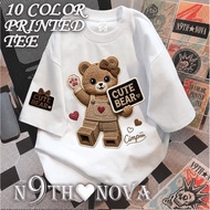 24H SHIP N9THNOVA T-Shirt Trendy Casual Cartoon Bear Heart Cute Bear Cimpiee Print Couple Outfit