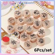LEMONTRE 6pcs/set Blessing Greeting Words Art Craft Fashion Thank You Happy Birthday Painting Drawin