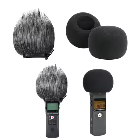 Furry Windscreen Muff Wind Cover Foam Filter Sponge Microphone Windproof Cover for Zoom H1 Handy Rec