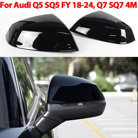 For Audi Q5 SQ5 FY 2018-2024, Q7 SQ7 4M 2016-24 Replacement Carbon Fiber Mirror Cover Replacement Re