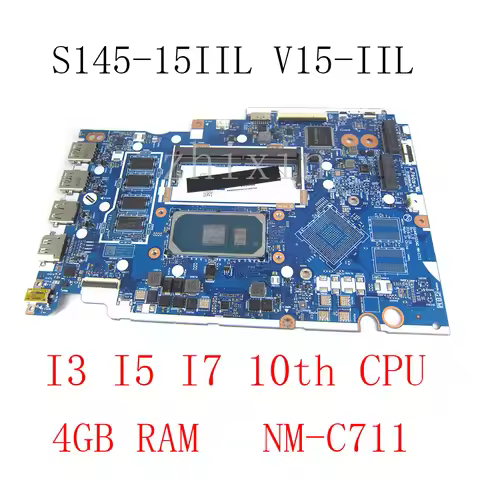 For Lenovo Ideapad S145-15IIL V15-IIL Laptop Motherboard With I3 I5 I7 10th CPU 4GB RAM GS44D GS54D 
