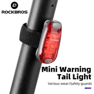 ROCKBROS Bike Tail Light Mini MTB Road Bike Light Warning Helmet Light Rear Bag light Portable Runni