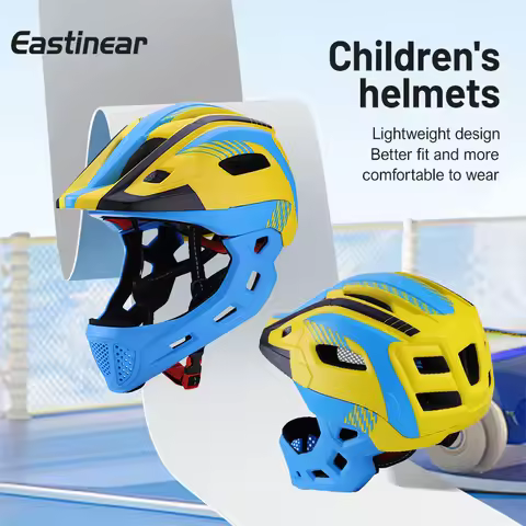 Eastinear Children's Detachable Bike Helmet Full Face Protection Children's Outdoor Balance Bike Ska