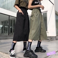 ✦Ready Stock✦ celana kulot wanita perempuan Wide-leg pants women's summer and Korean version ulzzang harajuku style casual pants loose student high-waisted slim cropped culottes