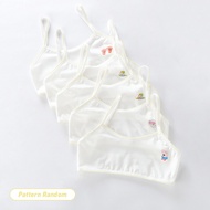 LJMOFA 8-12Y Children Girl Random Pattern Puberty Vest Bra Comfortable Breathable Cotton Children Br