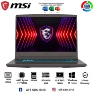 MSI Thin A15 B7VE-657 15.6"FHD 144Hz Gaming Laptop Cosmos Gray R7-7735HS, 16GB D5, 512GB SSD, RTX405