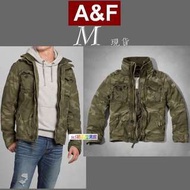 紐約站美國現貨在台全新真品Abercrombie &amp; Fitch  男生帥氣A&amp;F /HCO較厚防風立領迷彩外套