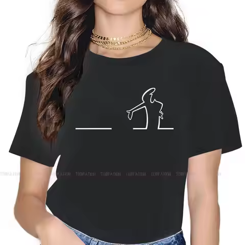 Left TShirt For Women La Linea Tees Style Lady T Shirt 4XL Soft Print Loose