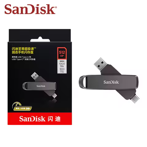 Original SanDisk Extreme PRO Dual Drive USB3.2Gen2 Read 1000MB/s Write 900MB/s 512G 1T 2T USB Type-C
