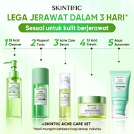 【Acne Series 】SKINTIFIC Salicylic ANTI ACNE  Treatment Moisturizer+Serum+Toner+Sunscreen Oil Control