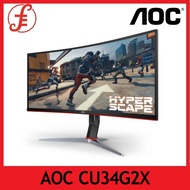 AOC CU34G2X 34 inch 21:9 144Hz Curved Gaming Monitor WQHD 3440 x 1440 Adaptive Sync Technology 1ms
