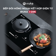 Bếp điện từ đôi kết hợp bếp hồng ngoại Iruka I20 MADE IN THAILAND thay thế bếp ga mặt kính schott ce