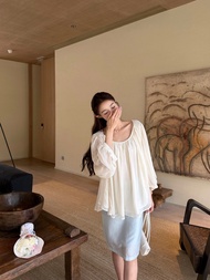 OIOI ESSE | เสื้อแขนพองตาข่าย