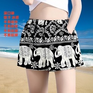 seluar track tracksuit woman tracksuit Summer Printed Breathable Silk Shorts - Casual & Beach Wear