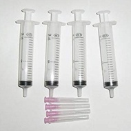 ☬▥♛【Malaysia Spot】 Syringe 10Ml 1 Set 4 Pcs For Refilling Ink Cartridge Purpose