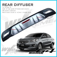 ◇ ▼ ◪ Mirage G4 2013-2017 Rear bumper Diffuser Black / silver ( mirage G4 accessories )