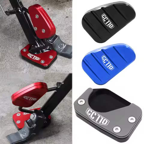 Motorcycle Accessories for Honda CC110 Cross cub CC 110 CNC Aluminium Side Stand Enlarge Plate Kicks