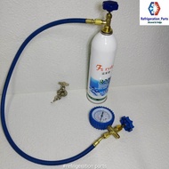 CZ R22 gas botol penghawa dingin set 冷气机外机进气体 gas air-conditioner /chiller+opener gas bottle + charg