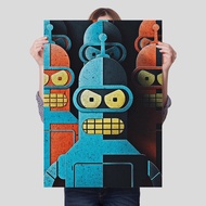 Futurama Comic Wall Decal Waterproof Self Adhesive Bedroom Poster Sticker Modern Decorative Painting