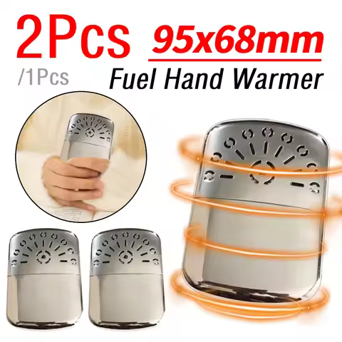 1/2Pcs Zinc Alloy Hand Warmer Reusable Fuel Hand Warmers Heater Portable Pocket Hand Warmers for Hom